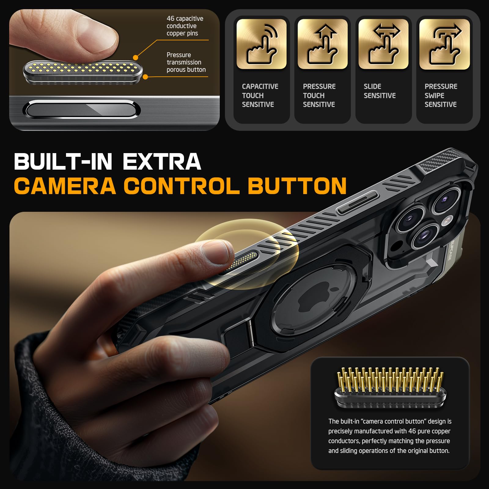 Foto 4 pulgar | Funda Para Teléfono Supcase Unicorn Beetle Grip Para Iphone 16 Pro De 6.3 Pulgadas - Venta Internacional.