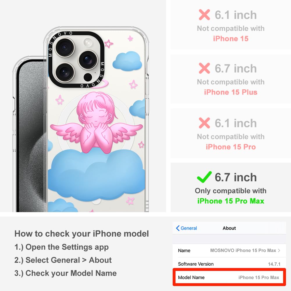 Foto 3 pulgar | Funda De Teléfono Mosnovo Para Iphone 15 Pro Max Con Magsafe Pink - Venta Internacional.