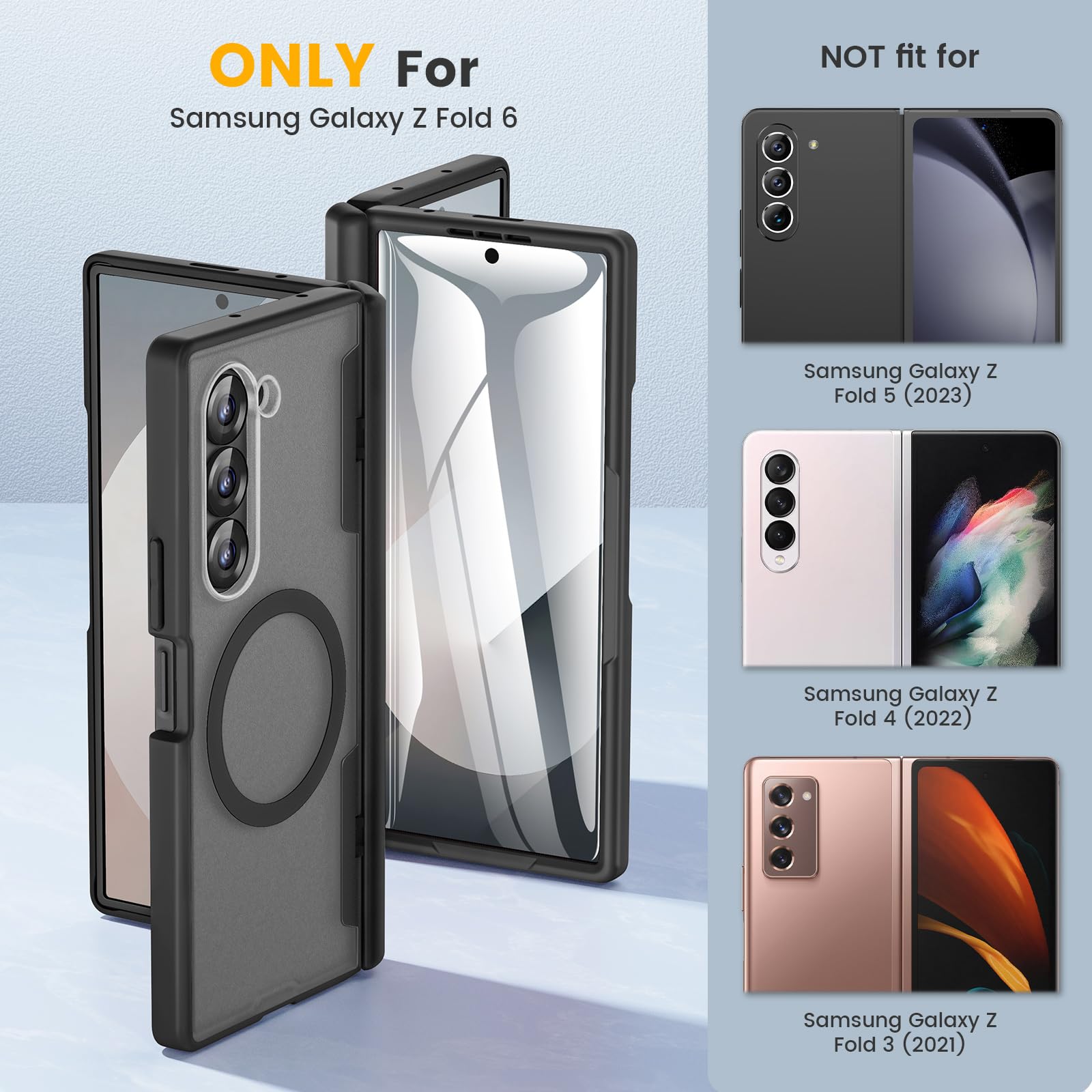 Foto 3 pulgar | Funda Caka Para Samsung Galaxy Z Fold 6 Con Carga Inalámbrica - Venta Internacional.