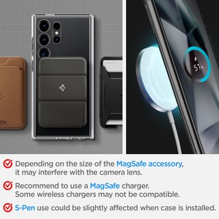 Foto 6 | Funda Spigen Tough Armor Magfit Para El Galaxy S24 Ultra, Color Negro - Venta Internacional.