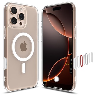 Foto 1 | Funda Spigen Ultra Hybrid T Magfit Para Iphone 16 Pro, Color Blanco - Venta Internacional.
