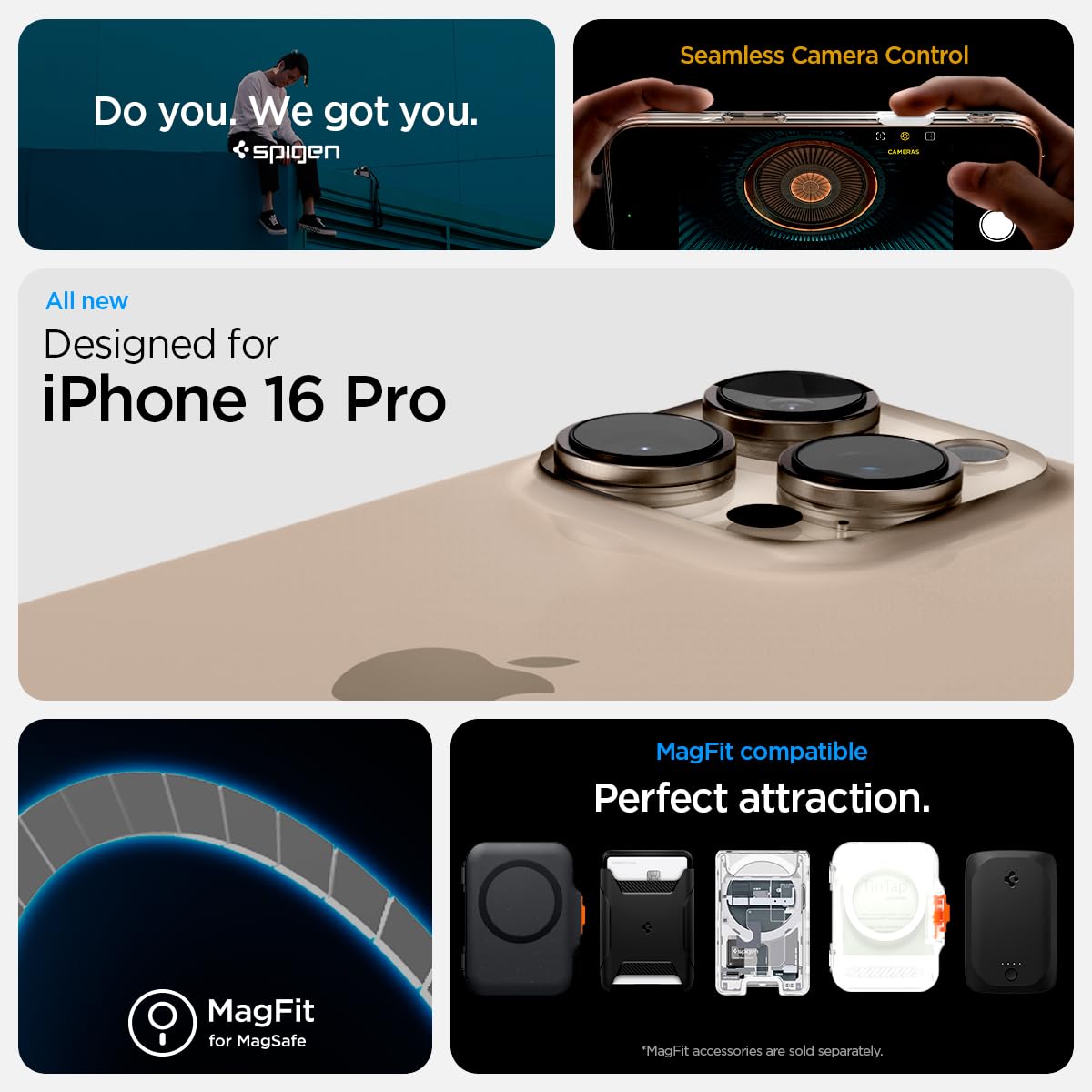 Foto 3 pulgar | Funda Spigen Ultra Hybrid T Magfit Para Iphone 16 Pro, Color Blanco - Venta Internacional.