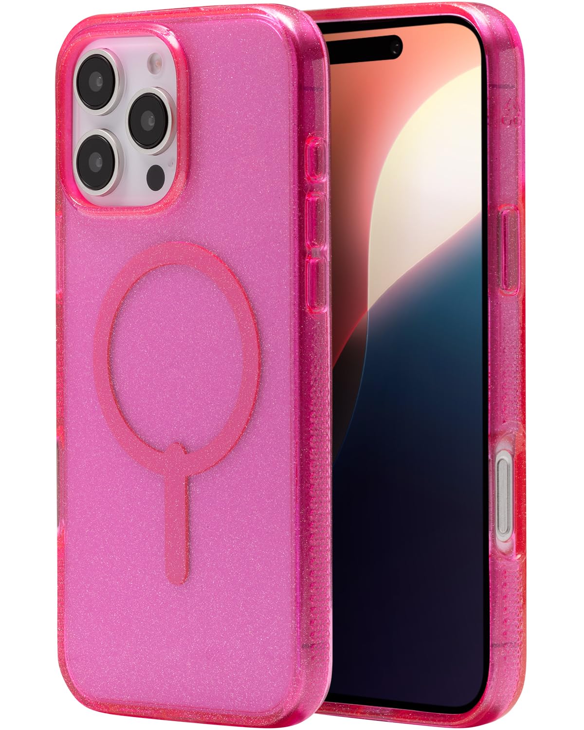 Foto 2 pulgar | Funda De Teléfono Zagg Milan Snap Para Iphone 16 Pro Max Pink Glitter - Venta Internacional.