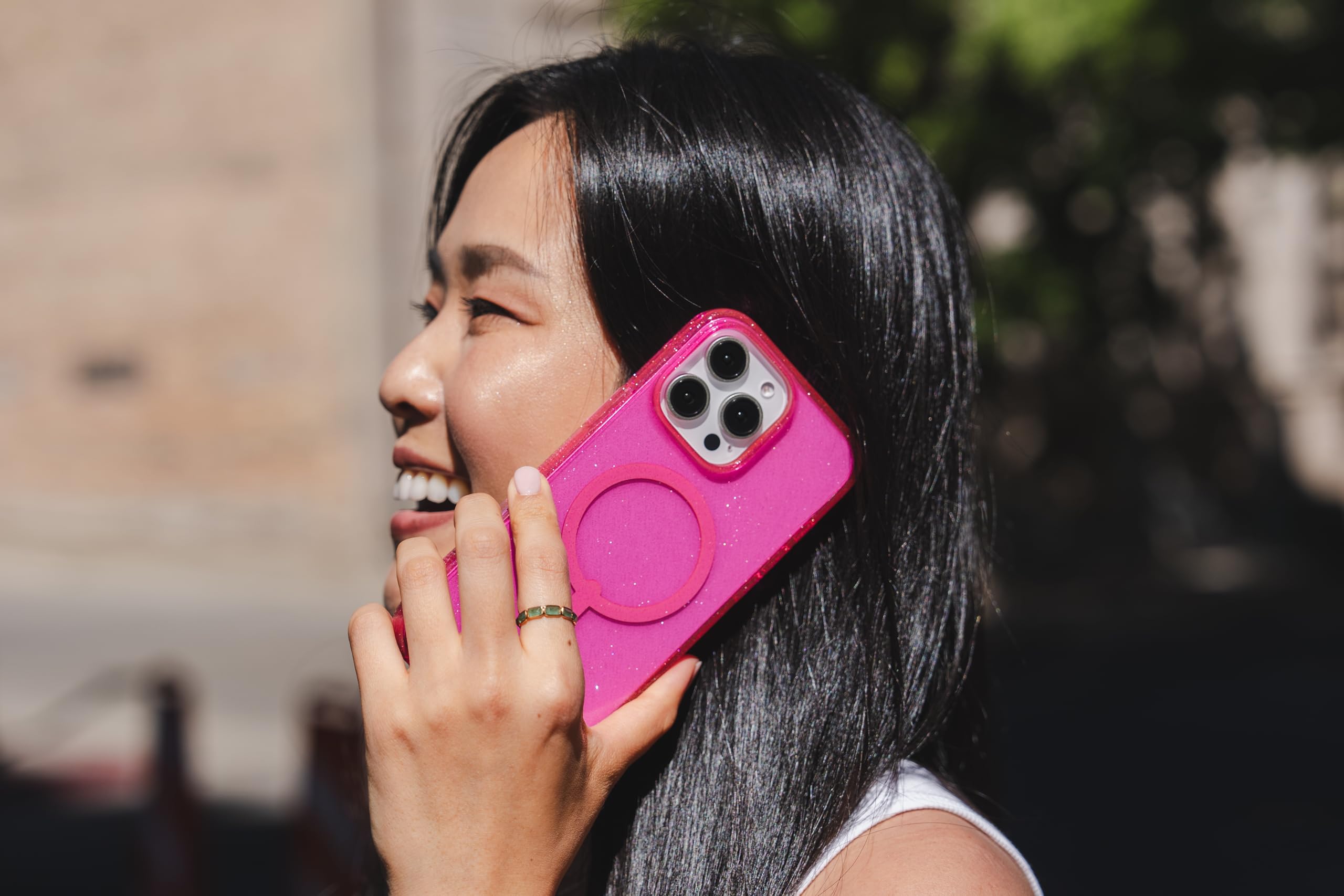 Foto 6 pulgar | Funda De Teléfono Zagg Milan Snap Para Iphone 16 Pro Max Pink Glitter - Venta Internacional.