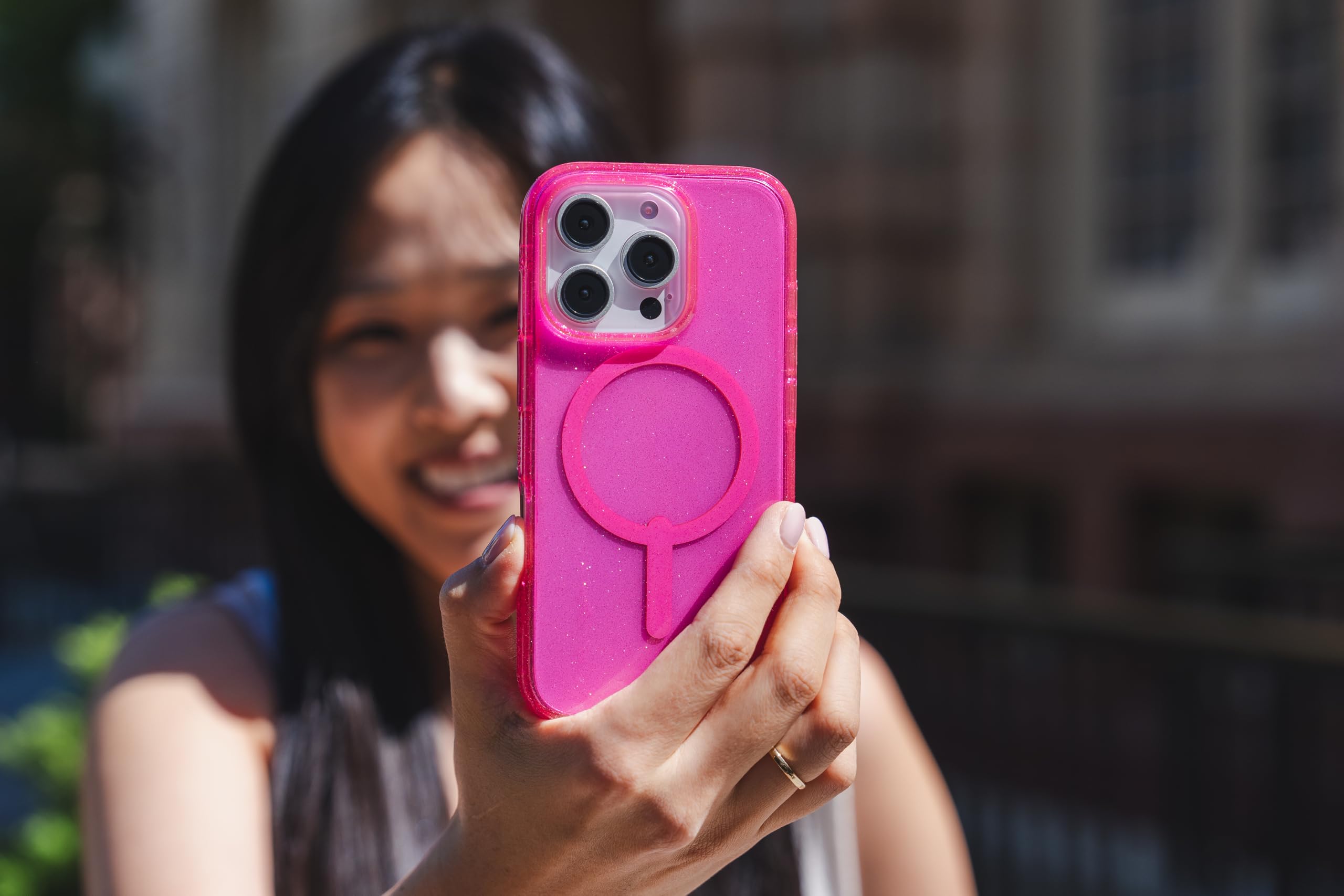 Foto 7 pulgar | Funda De Teléfono Zagg Milan Snap Para Iphone 16 Pro Max Pink Glitter - Venta Internacional.