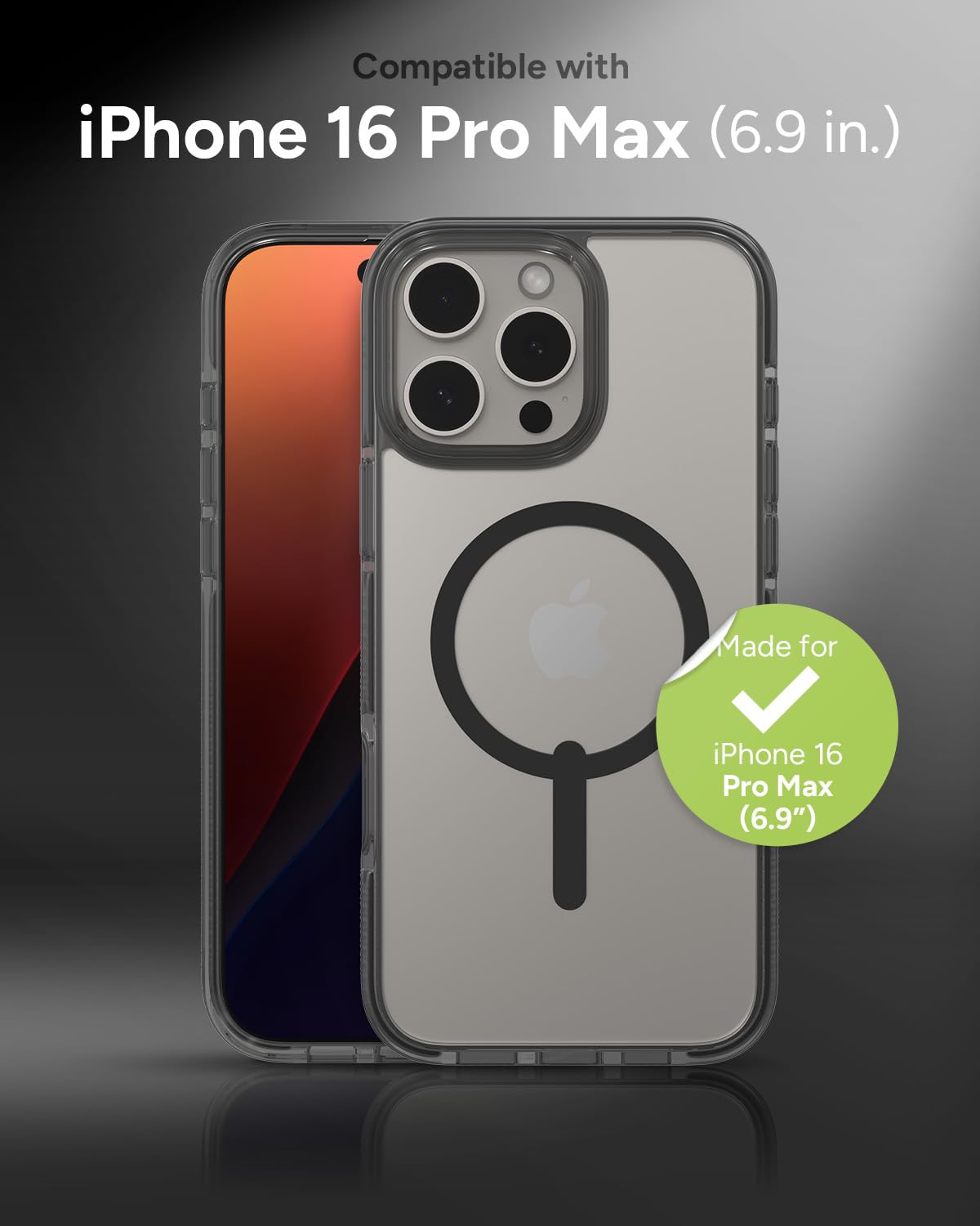 Foto 3 pulgar | Funda De Teléfono Zagg Santa Cruz Snap Para Iphone 16 Pro Max Negra - Venta Internacional.