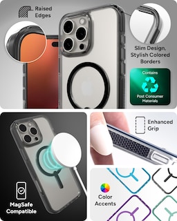 Foto 5 | Funda De Teléfono Zagg Santa Cruz Snap Para Iphone 16 Pro Max Negra - Venta Internacional.