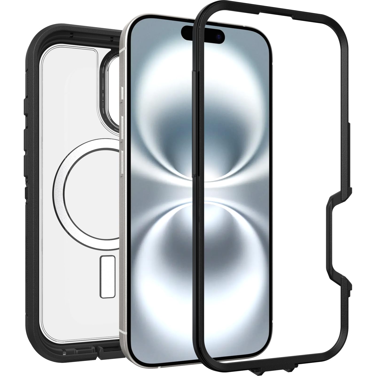 Foto 4 pulgar | Funda Otterbox Para Iphone 16 Defender Series Xt, Transparente, Lado Oscuro - Venta Internacional.