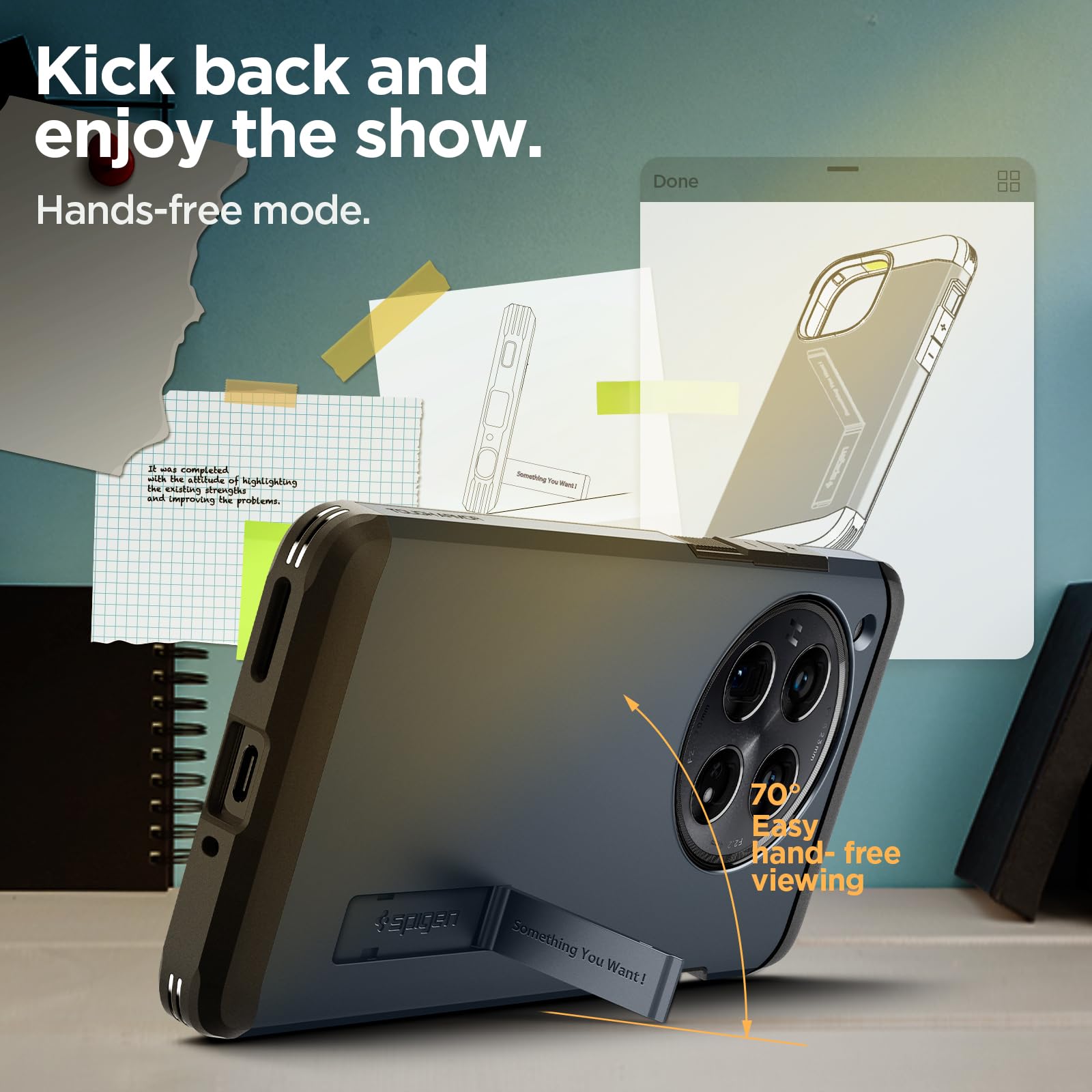 Foto 5 | Funda Spigen Tough Armor Para Oneplus 12 (2024), Color Pizarra Metálica - Venta Internacional.