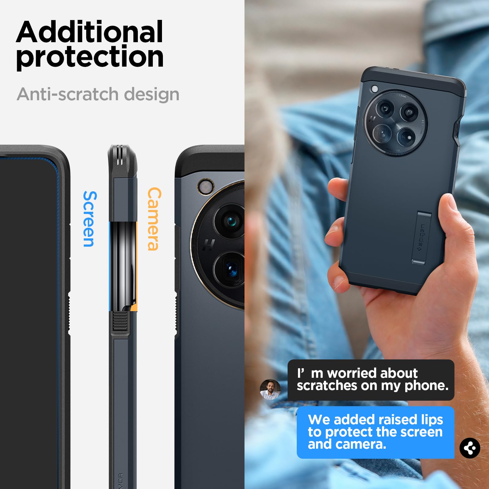 Foto 6 | Funda Spigen Tough Armor Para Oneplus 12 (2024), Color Pizarra Metálica - Venta Internacional.