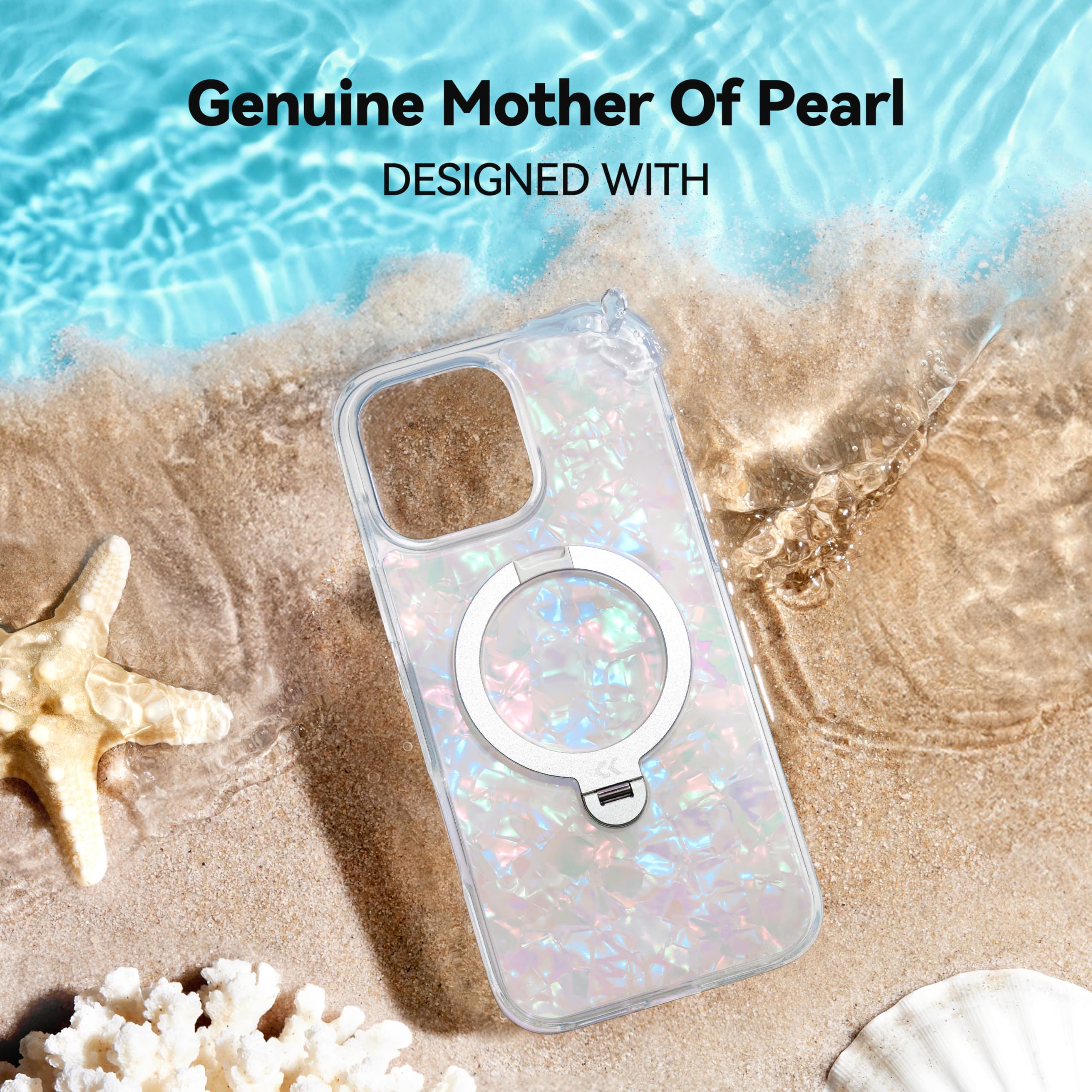 Foto 2 | Funda De Teléfono Casekoo Genuine Pearl Shell Para Iphone 16 Pro Max - Venta Internacional.