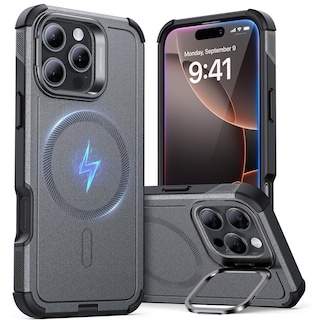 Foto 1 | Funda De Teléfono Esr Para Iphone 16 Pro Max Con Soporte Gris Cyber Series - Venta Internacional.