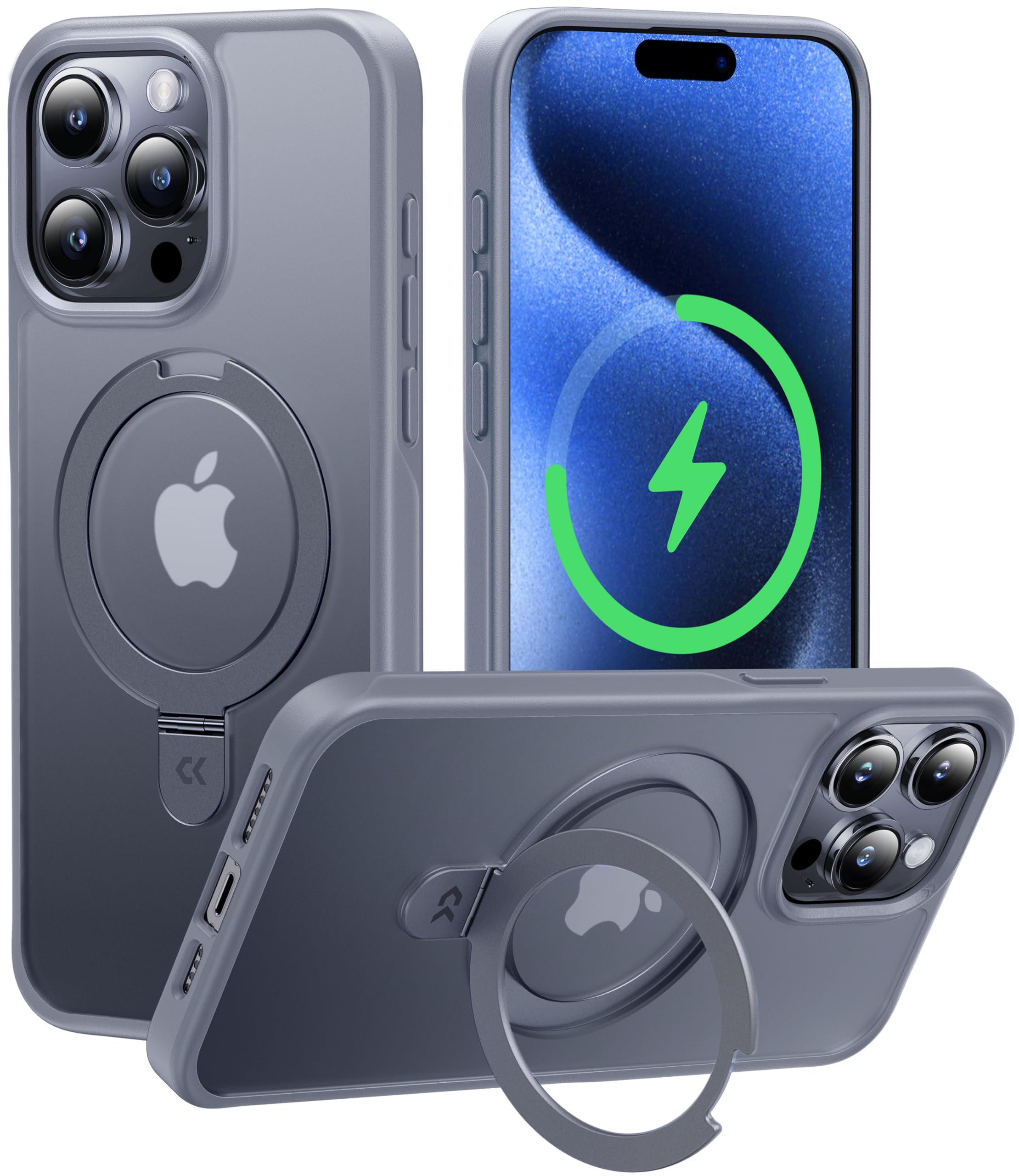 Funda De Teléfono Casekoo Diseñada Para Iphone 15 Pro Max, Color Gris - Venta Internacional.