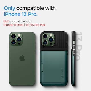 Foto 2 | Funda Spigen Slim Armor Cs Para Iphone 13 Pro, Color Verde Medianoche - Venta Internacional.