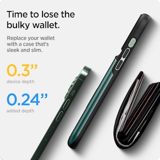 Foto 5 | Funda Spigen Slim Armor Cs Para Iphone 13 Pro, Color Verde Medianoche - Venta Internacional.