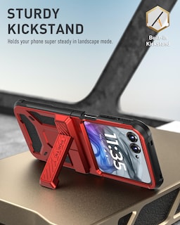 Foto 4 | Funda Poetic Spartan Para Motorola Moto Razr 2024 Con Soporte - Venta Internacional.