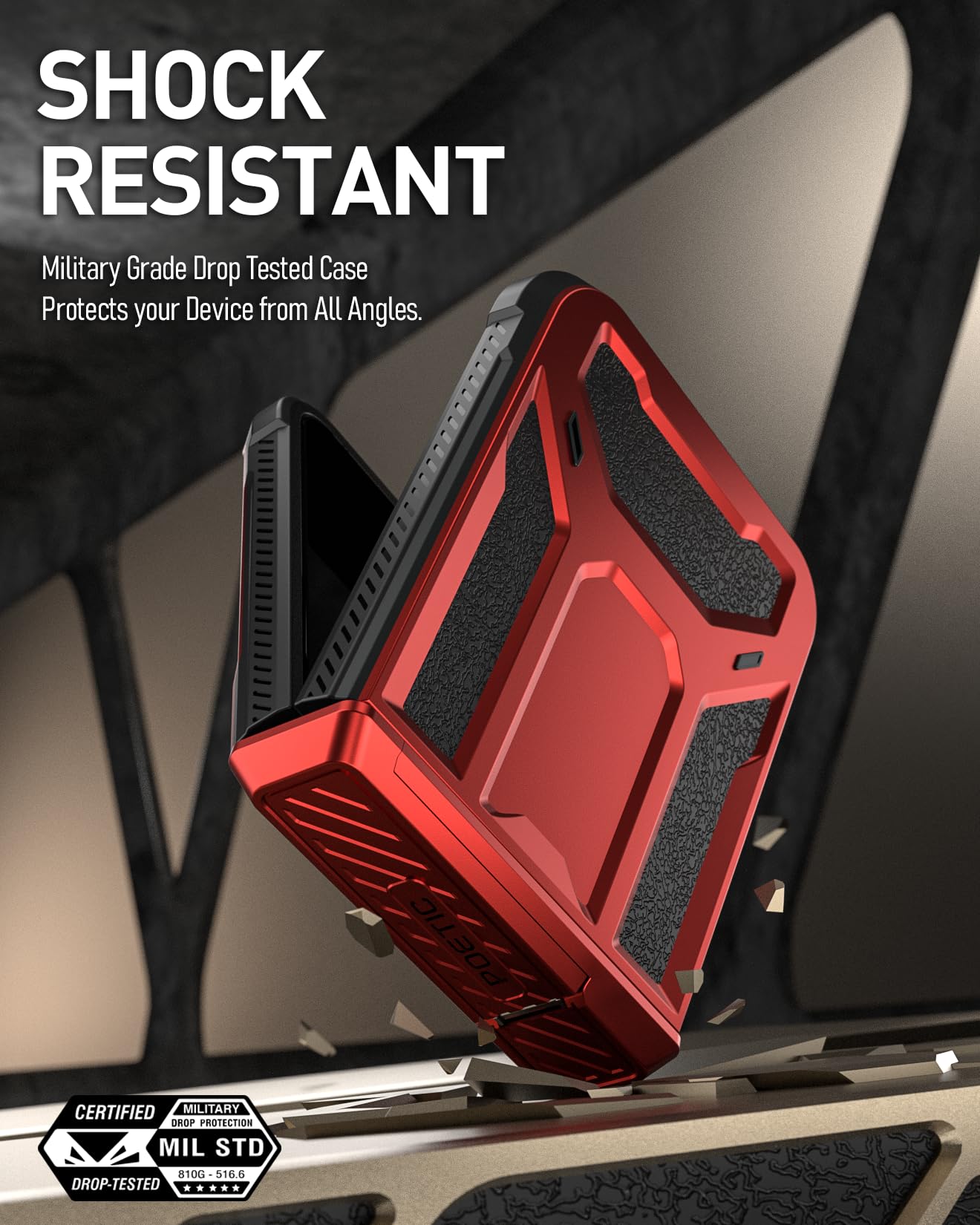 Foto 6 | Funda Poetic Spartan Para Motorola Moto Razr 2024 Con Soporte - Venta Internacional.