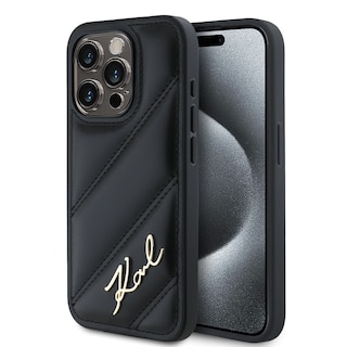Foto 1 | Funda Karl Acolchada Para Iphone 15 Pro - Negro