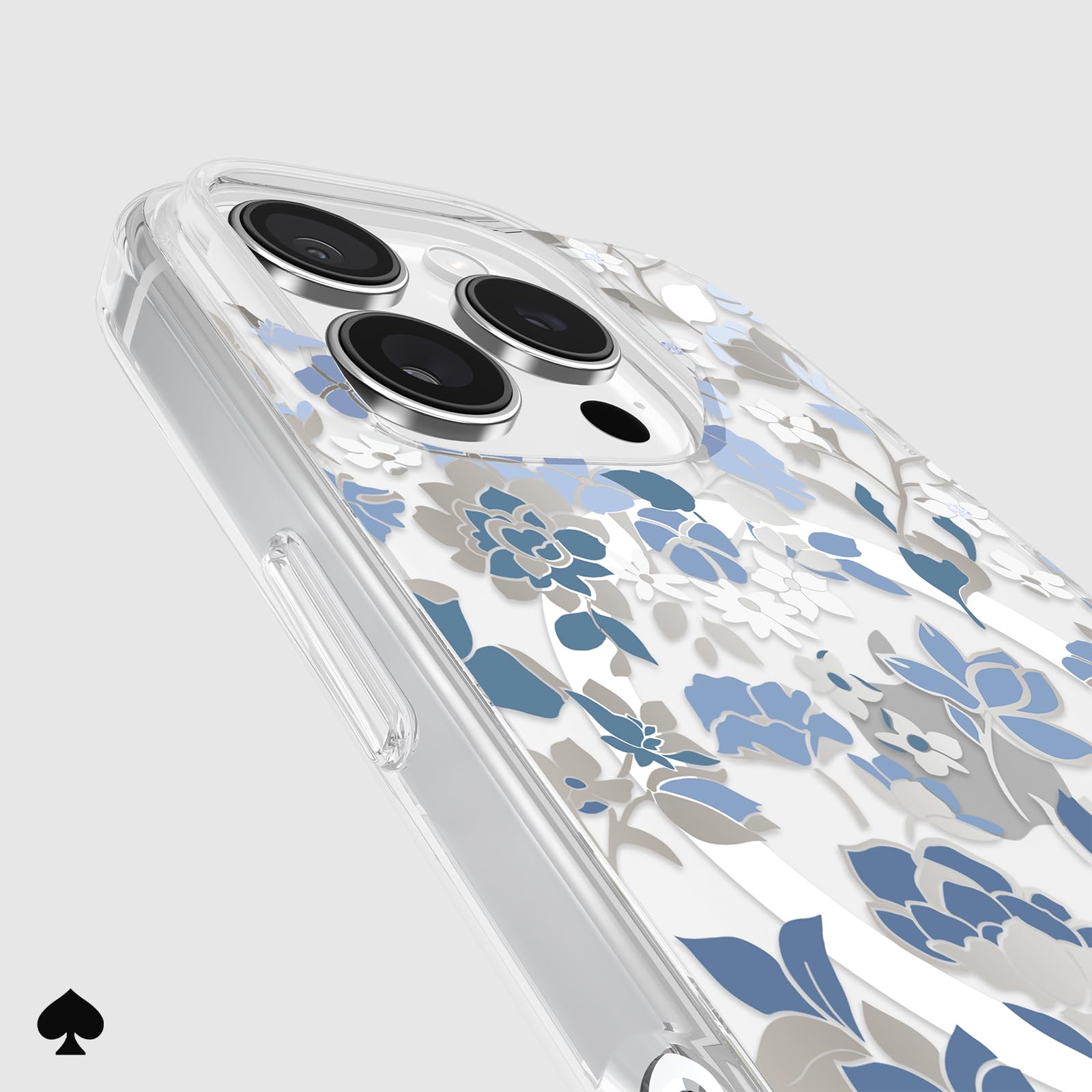 Foto 7 | Funda De Teléfono Kate Spade New York Para Iphone 16 Pro, Macizo De Flores, Azul - Venta Internacional.
