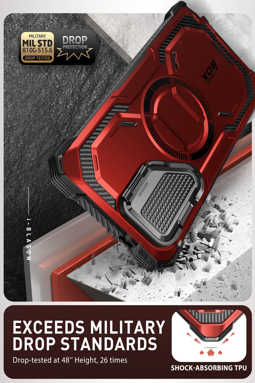 Foto 4 pulgar | Funda De Teléfono I-blason Armorbox Para Samsung Galaxy S24 Ultra Red - Venta Internacional.