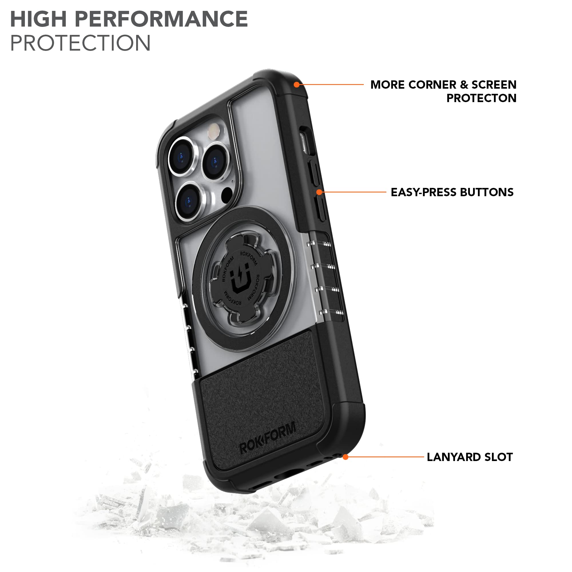 Foto 3 pulgar | Funda Para Iphone 14 Pro Rokform Crystal Series, Transparente - Venta Internacional.