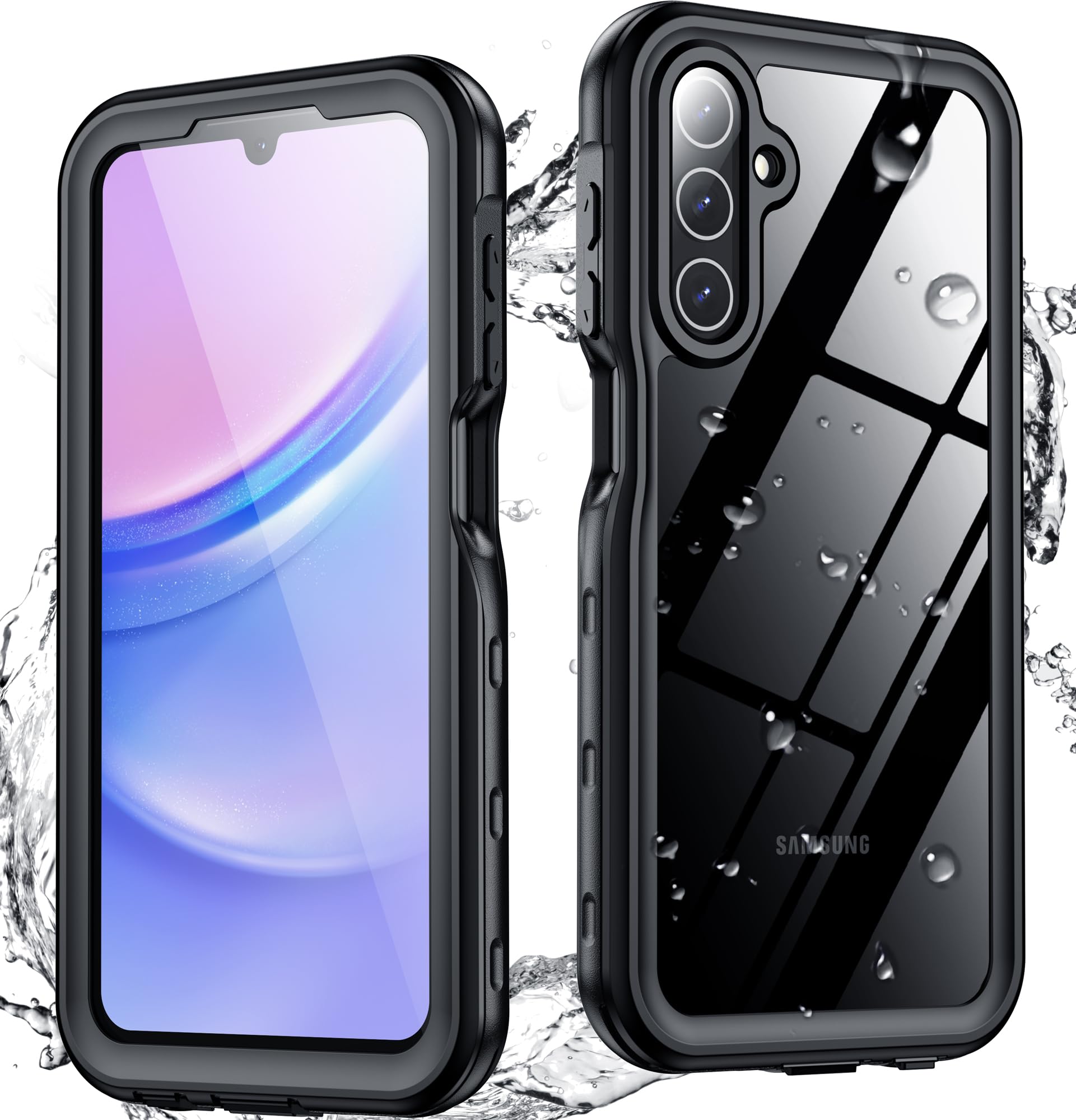 Foto 2 pulgar | Funda Spidercase Impermeable Para Galaxy A15 5g, Totalmente Resistente, Negra - Venta Internacional.