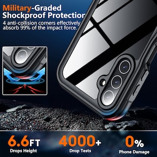 Foto 3 | Funda Spidercase Impermeable Para Galaxy A15 5g, Totalmente Resistente, Negra - Venta Internacional.