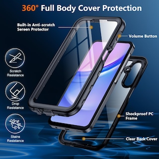 Foto 5 | Funda Spidercase Impermeable Para Galaxy A15 5g, Totalmente Resistente, Negra - Venta Internacional.