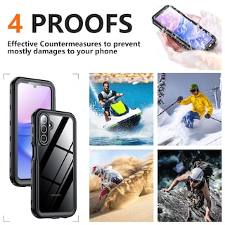 Foto 6 | Funda Spidercase Impermeable Para Galaxy A15 5g, Totalmente Resistente, Negra - Venta Internacional.