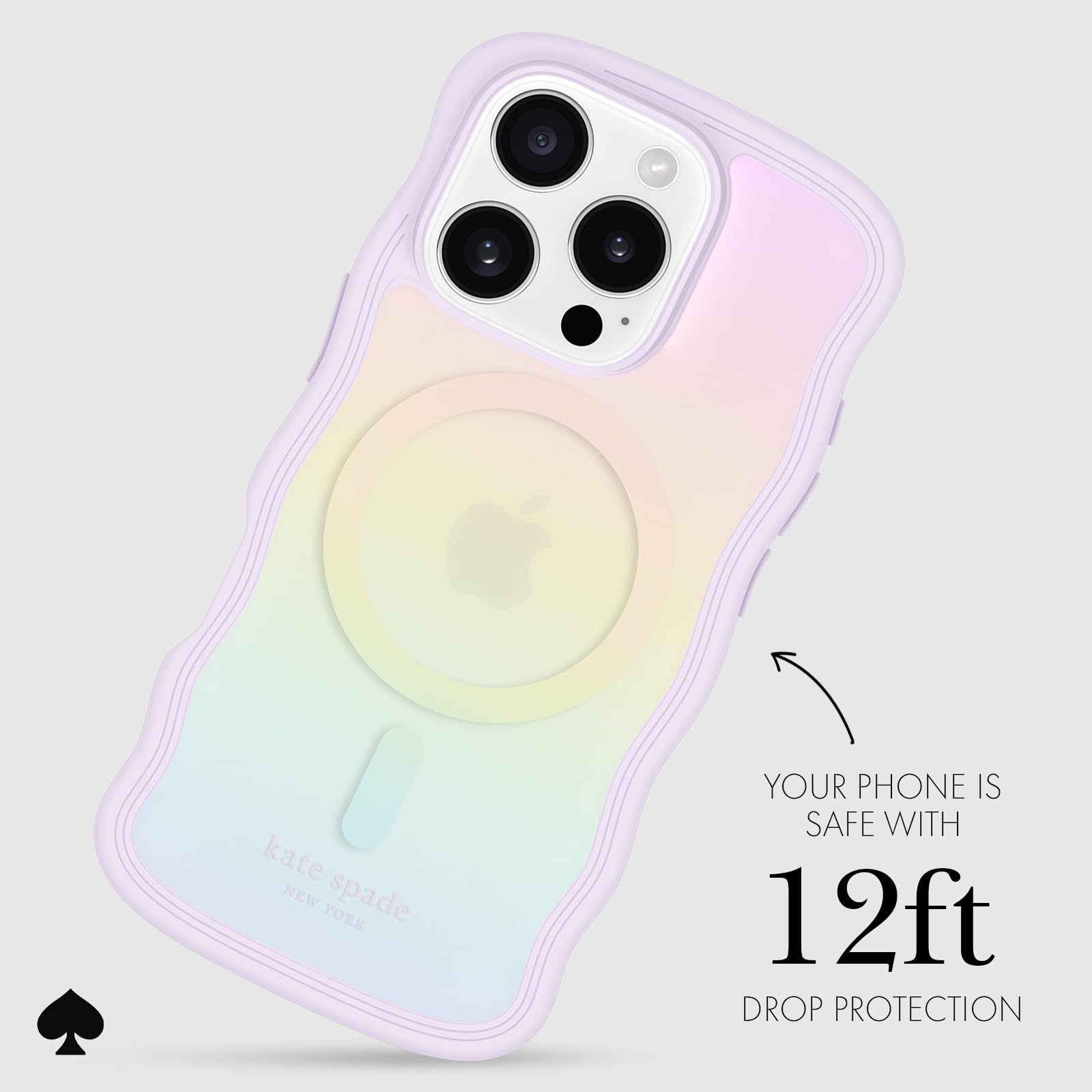 Foto 4 pulgar | Funda De Teléfono Kate Spade New York Para Iphone 16 Pro, Ópalo Ondulado - Venta Internacional.