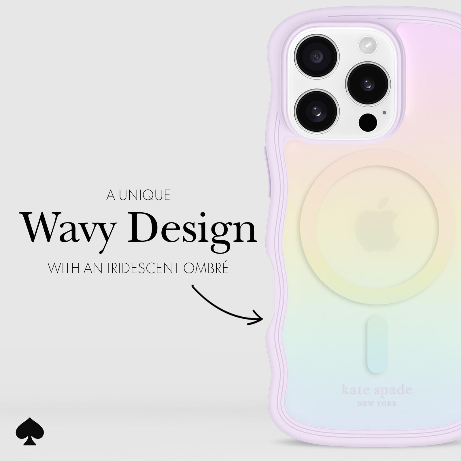 Foto 5 | Funda De Teléfono Kate Spade New York Para Iphone 16 Pro, Ópalo Ondulado - Venta Internacional.