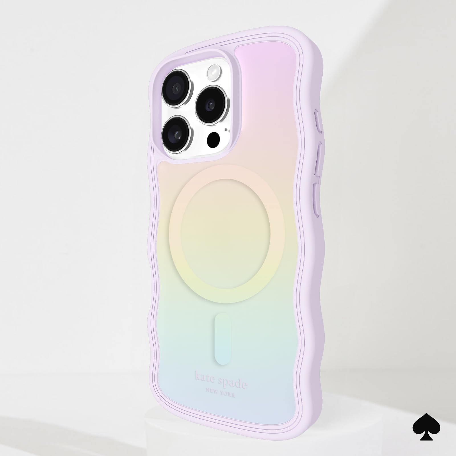 Foto 8 pulgar | Funda De Teléfono Kate Spade New York Para Iphone 16 Pro, Ópalo Ondulado - Venta Internacional.