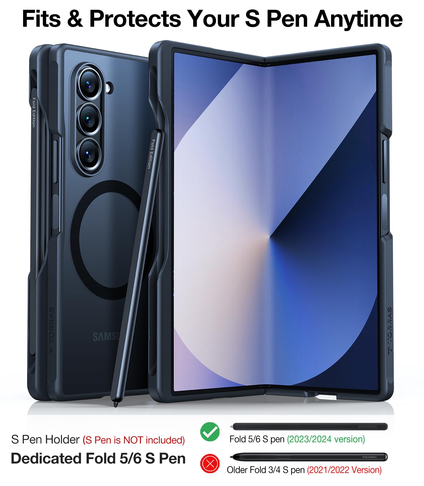 Foto 6 pulgar | Funda De Teléfono Torras Magnética A Prueba De Golpes Para Samsung Z Fold 6 - Venta Internacional.