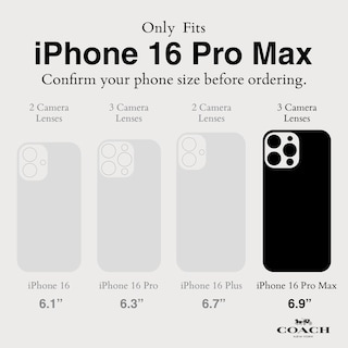 Foto 2 | Funda De Teléfono Coach Signature Canvas Para Iphone 16 Pro Max - Venta Internacional.
