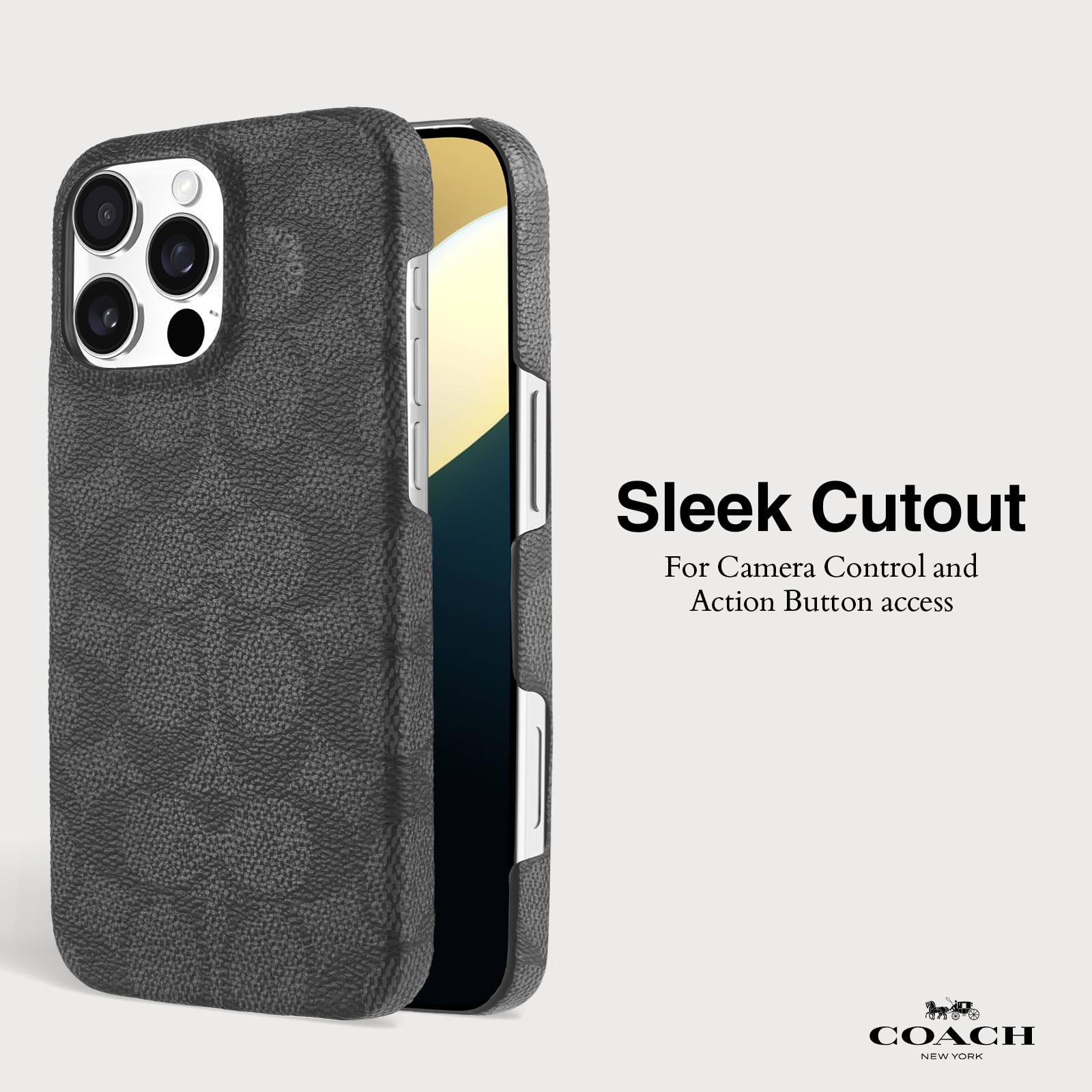 Foto 5 pulgar | Funda De Teléfono Coach Signature Canvas Para Iphone 16 Pro Max - Venta Internacional.