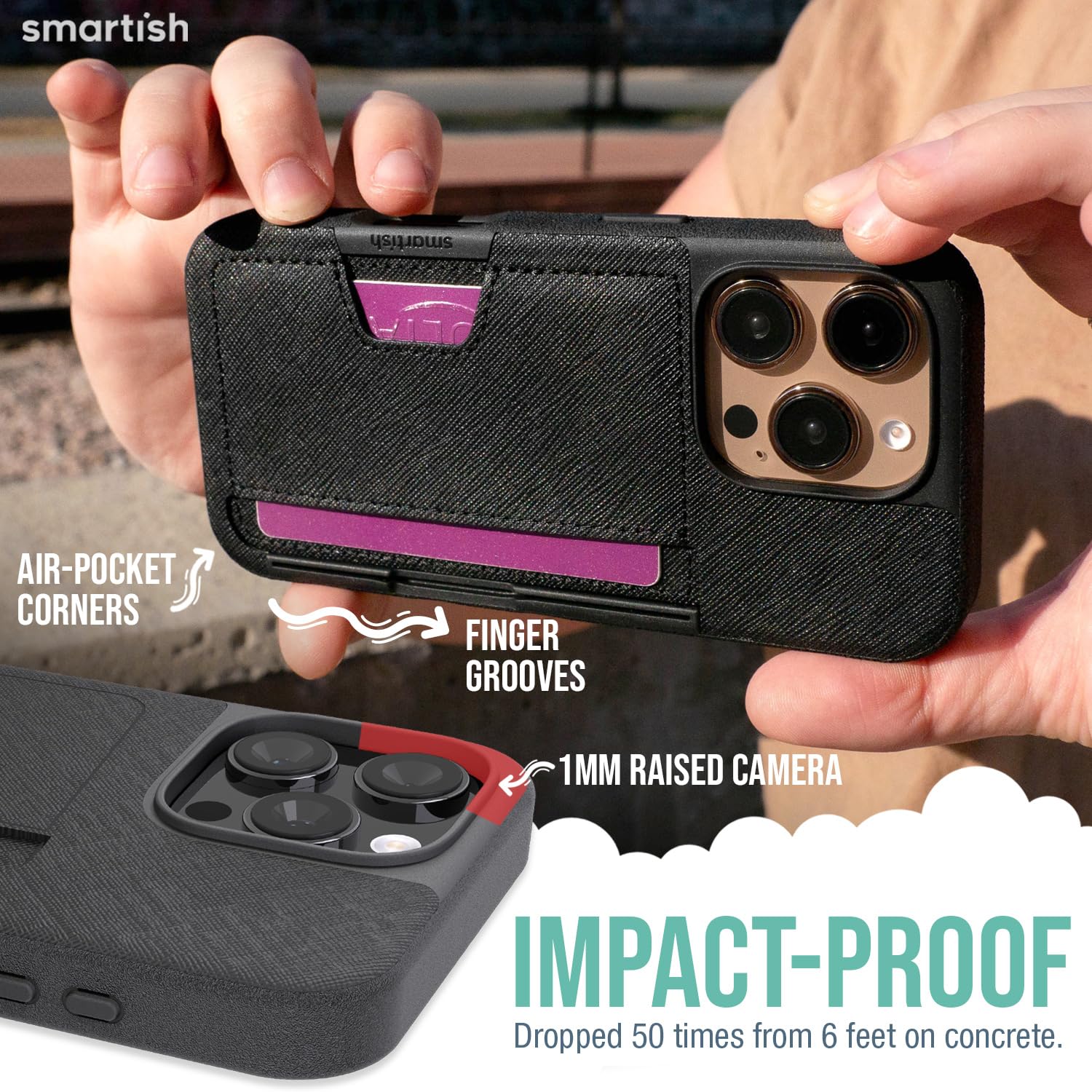 Foto 4 | Funda Tipo Cartera Smartish  Para Iphone 16 Pro Max Wallet Slayer Vol 2 - Venta Internacional.