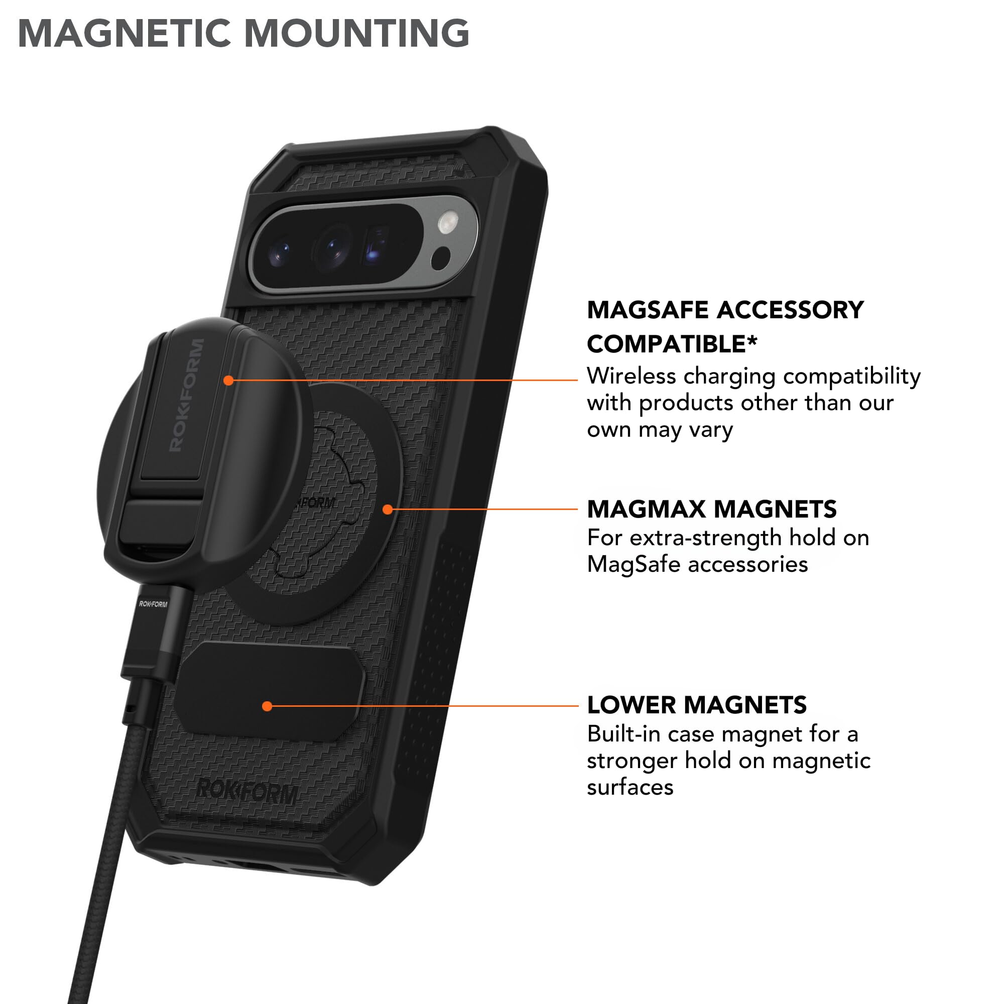 Foto 3 | Funda Rokform Para Google Pixel 9 Pro Xl Rugged Series, Color Negro - Venta Internacional.