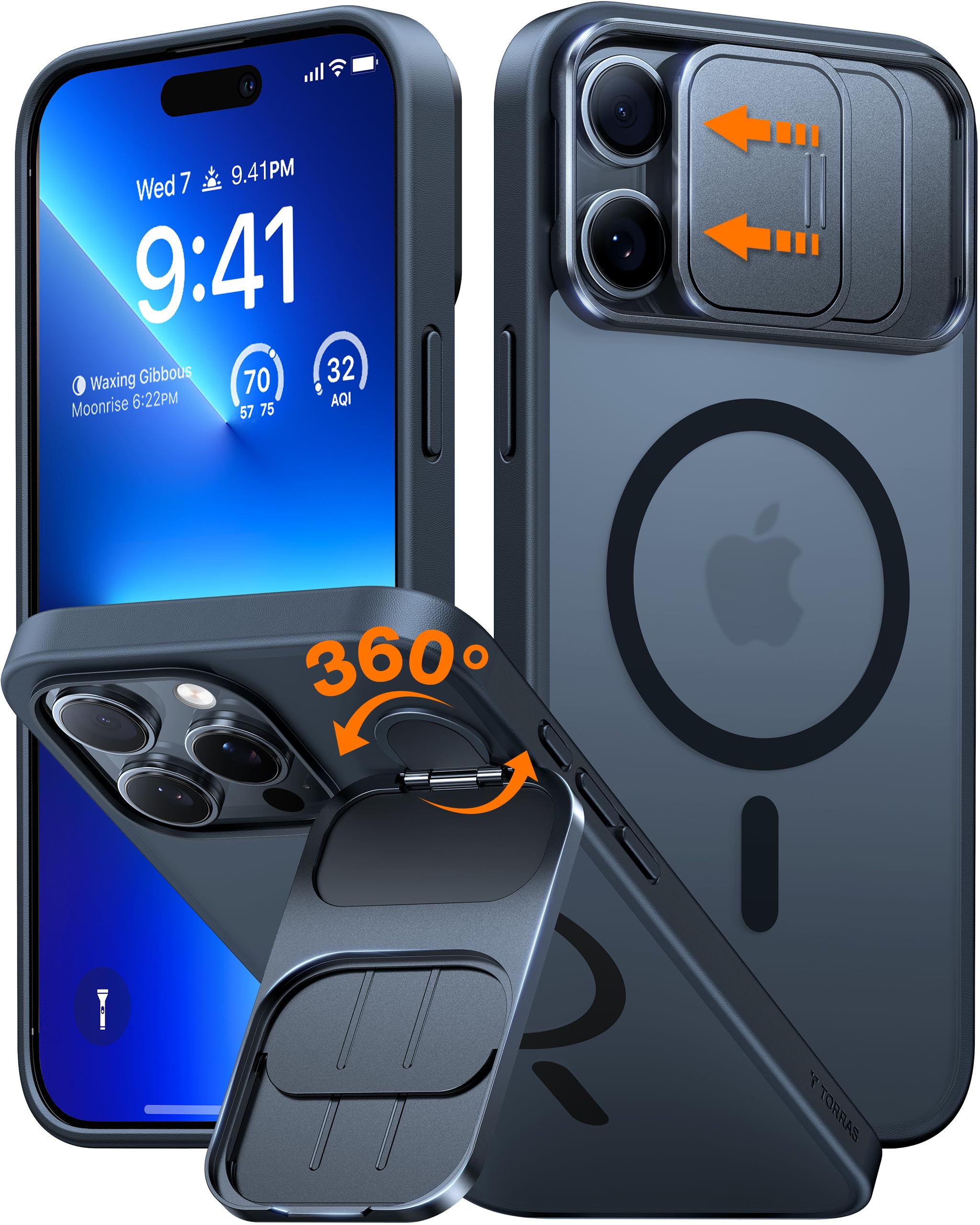 Foto 2 pulgar | Funda Torras Magnetic Para Iphone 15 Pro Max De 6.7 Pulgadas, Color Negro - Venta Internacional.