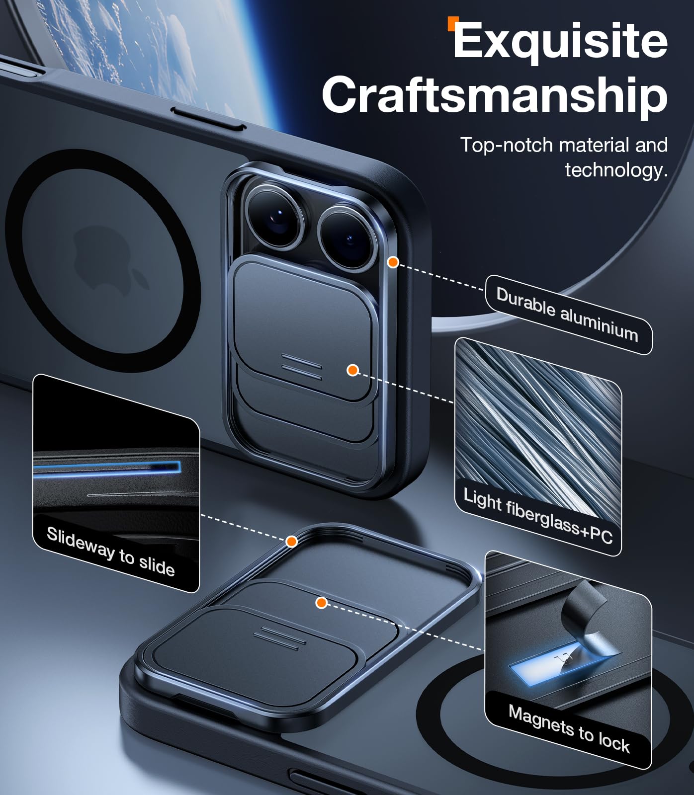 Foto 8 pulgar | Funda Torras Magnetic Para Iphone 15 Pro Max De 6.7 Pulgadas, Color Negro - Venta Internacional.