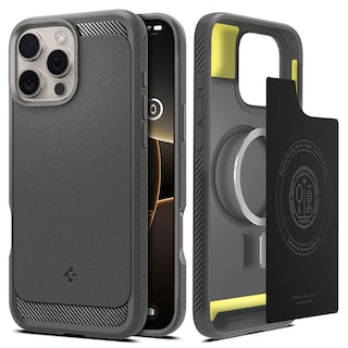 Foto 1 | Funda Para Teléfono Spigen Rugged Armor Magfit Iphone 16 Pro Max Gris - Venta Internacional.