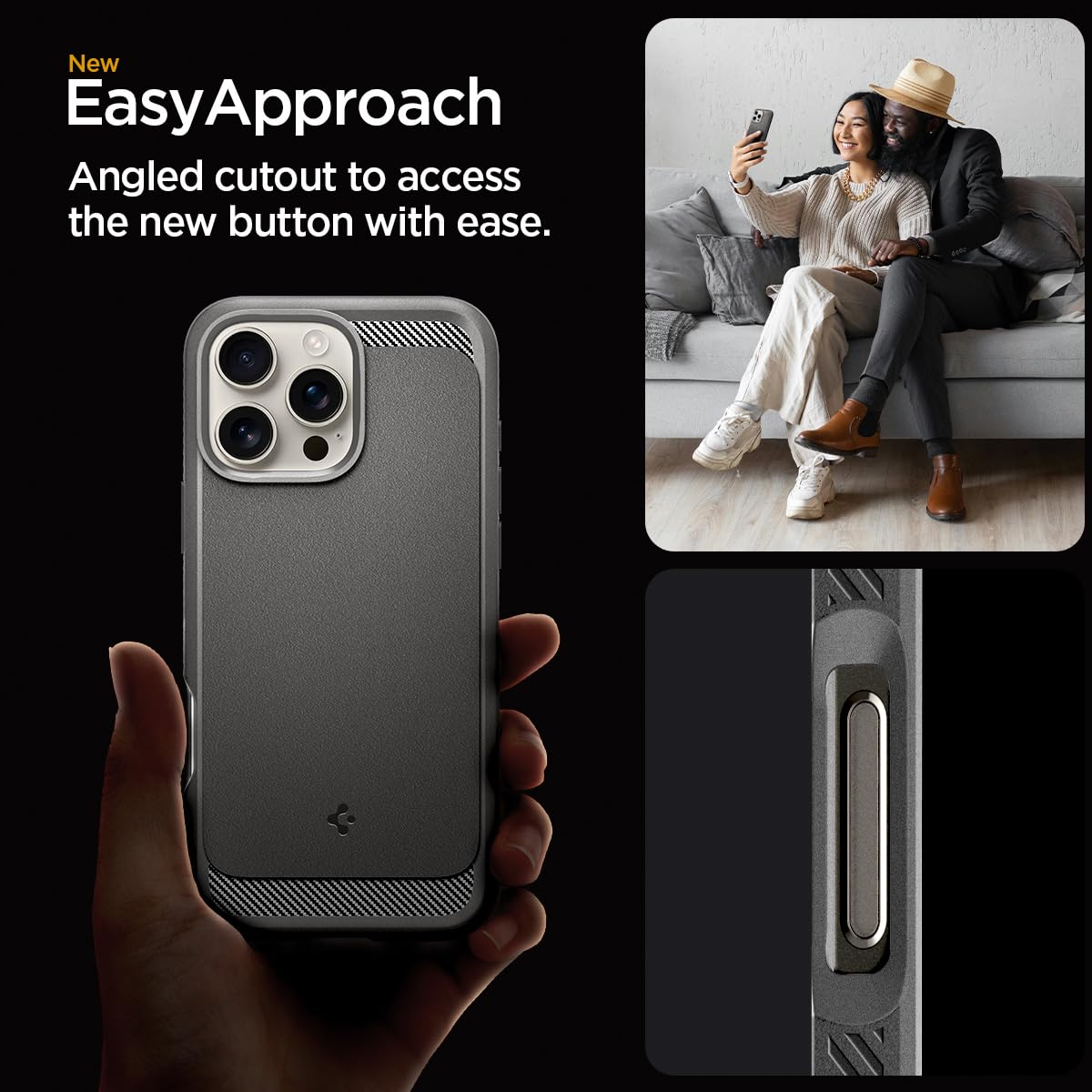 Foto 8 pulgar | Funda Para Teléfono Spigen Rugged Armor Magfit Iphone 16 Pro Max Gris - Venta Internacional.