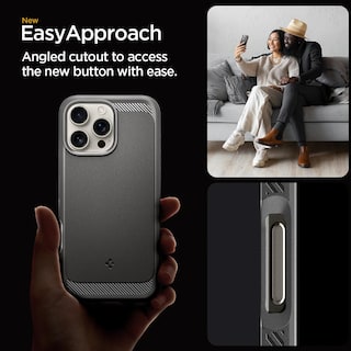 Foto 7 | Funda Para Teléfono Spigen Rugged Armor Magfit Iphone 16 Pro Max Gris - Venta Internacional.