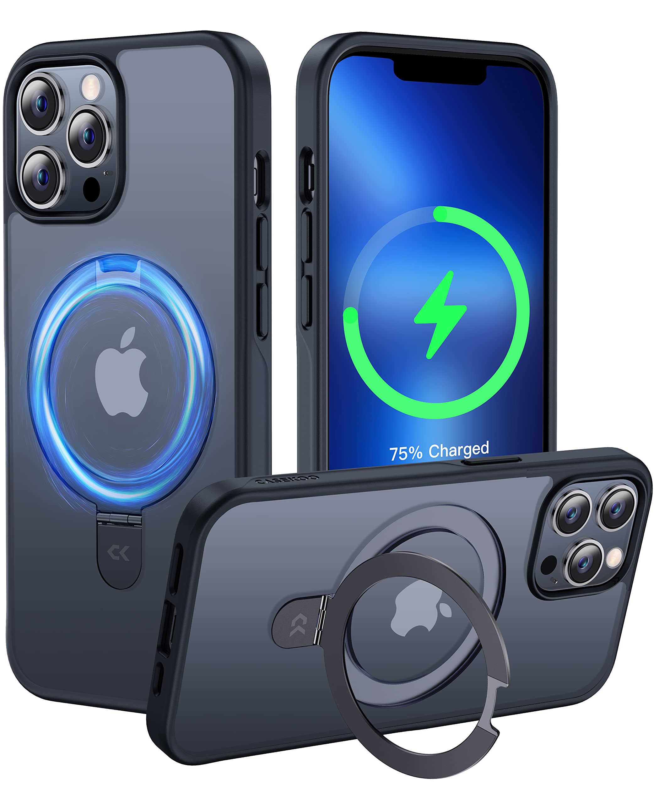 Foto 2 pulgar | Funda De Teléfono Casekoo Diseñada Para Iphone 12 Pro Max Negra - Venta Internacional.