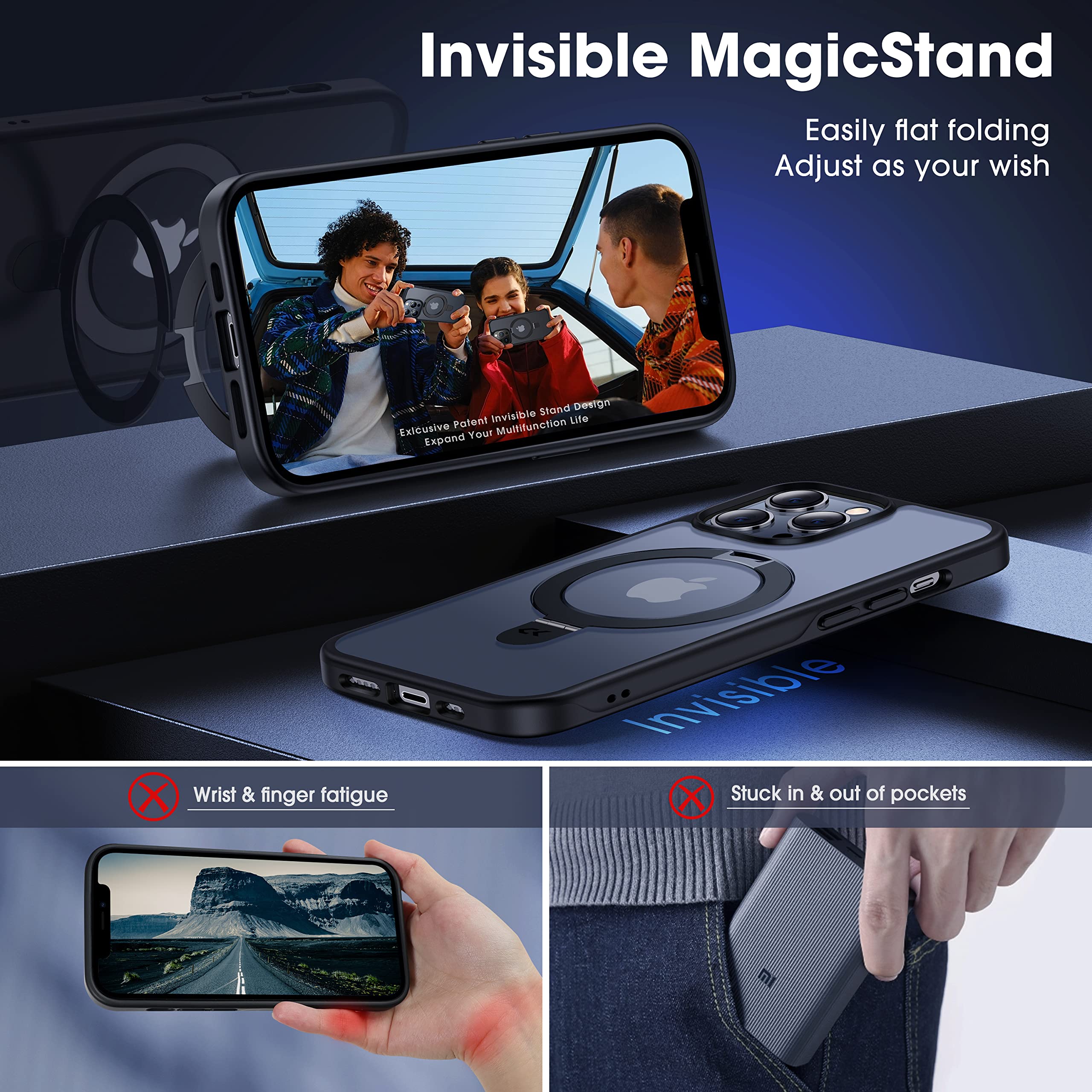 Foto 3 pulgar | Funda De Teléfono Casekoo Diseñada Para Iphone 12 Pro Max Negra - Venta Internacional.