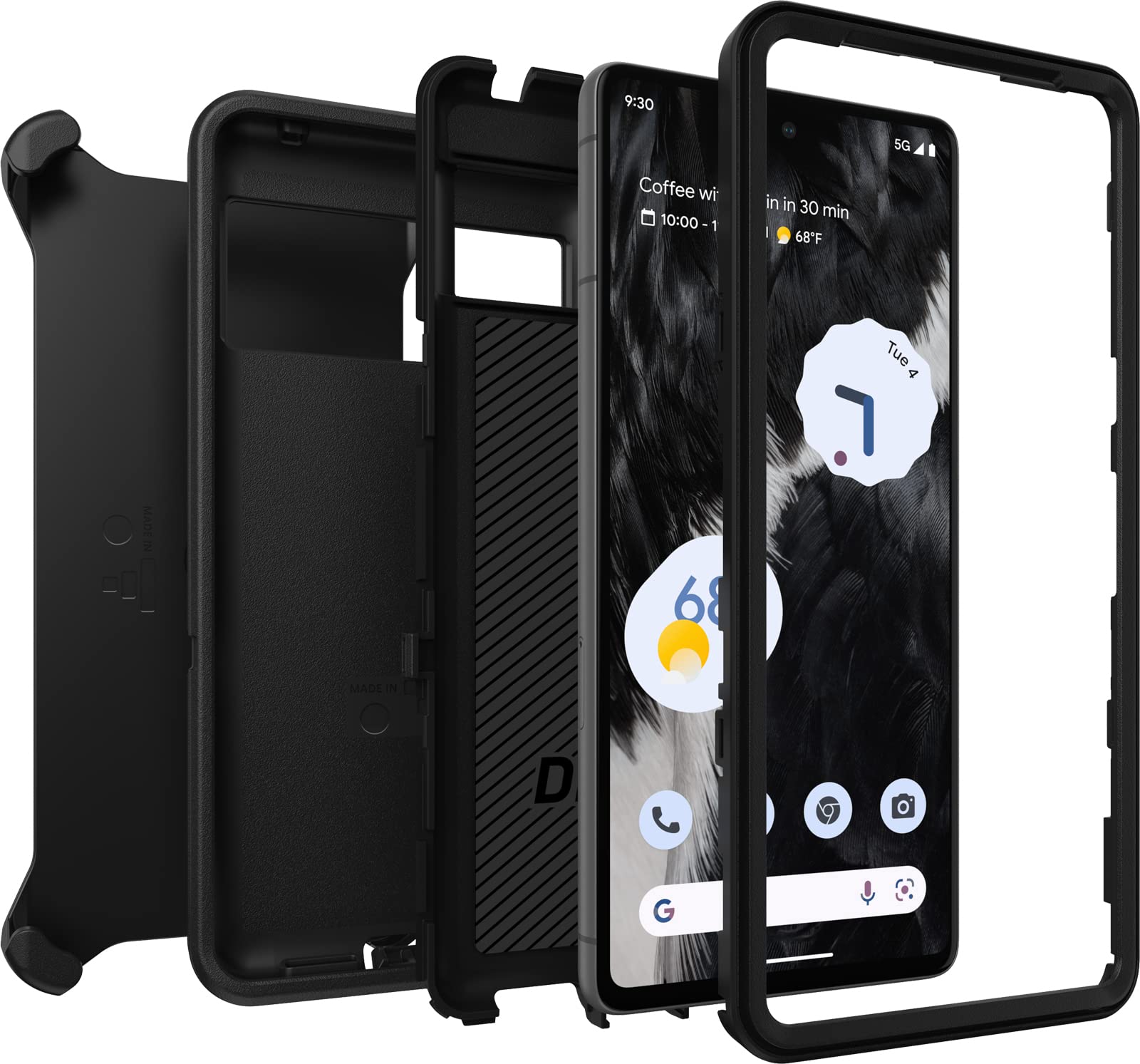Foto 4 pulgar | Funda Otterbox Google Pixel 7 Defender Series Negra - Venta Internacional.