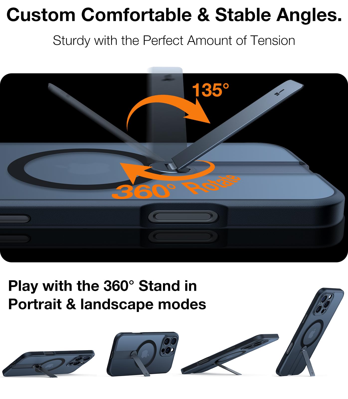 Foto 2 | Funda De Teléfono Torras Con Soporte Giratorio De 360° Mejorado Para Iphone 16 Pro - Venta Internacional.