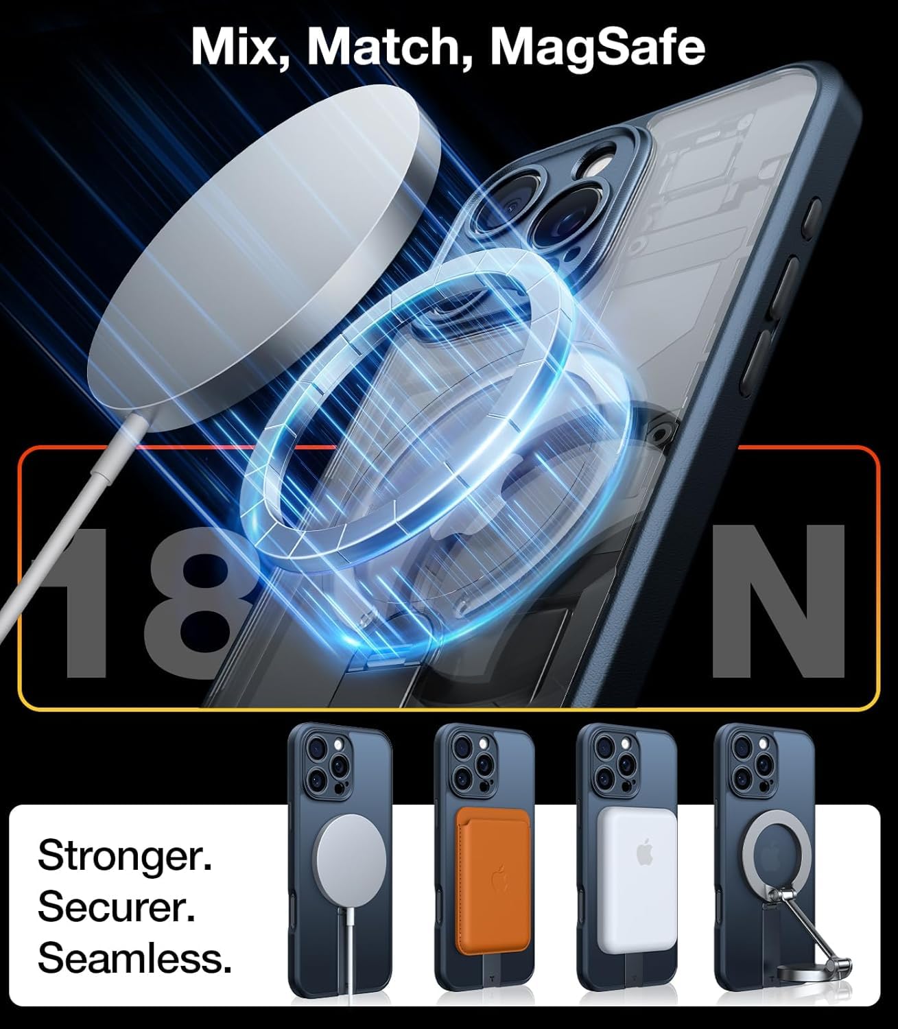 Foto 5 pulgar | Funda De Teléfono Torras Con Soporte Giratorio De 360° Mejorado Para Iphone 16 Pro - Venta Internacional.