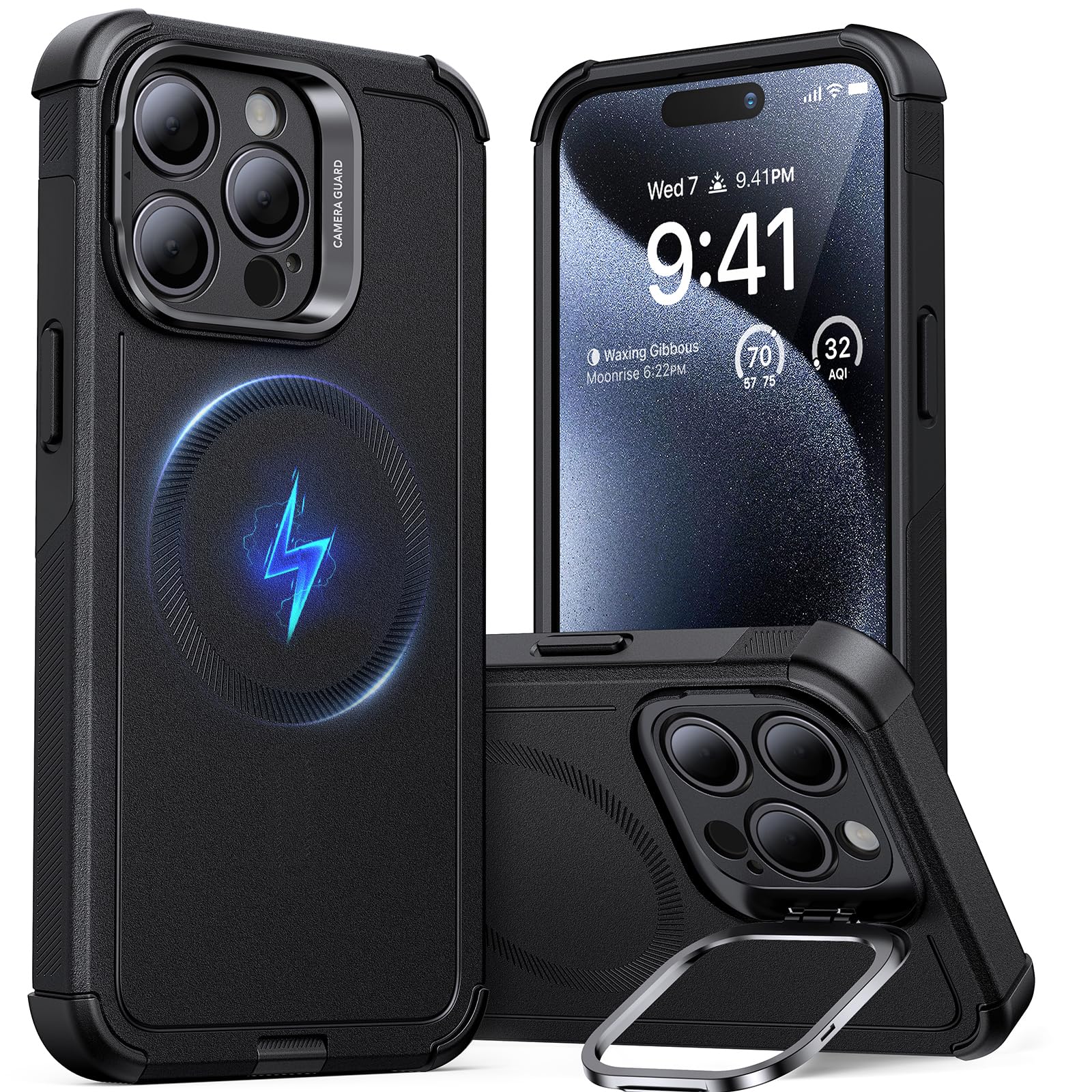 Foto 2 pulgar | Funda De Teléfono Esr Cyber Series Para Iphone 15 Pro Max Negra - Venta Internacional.