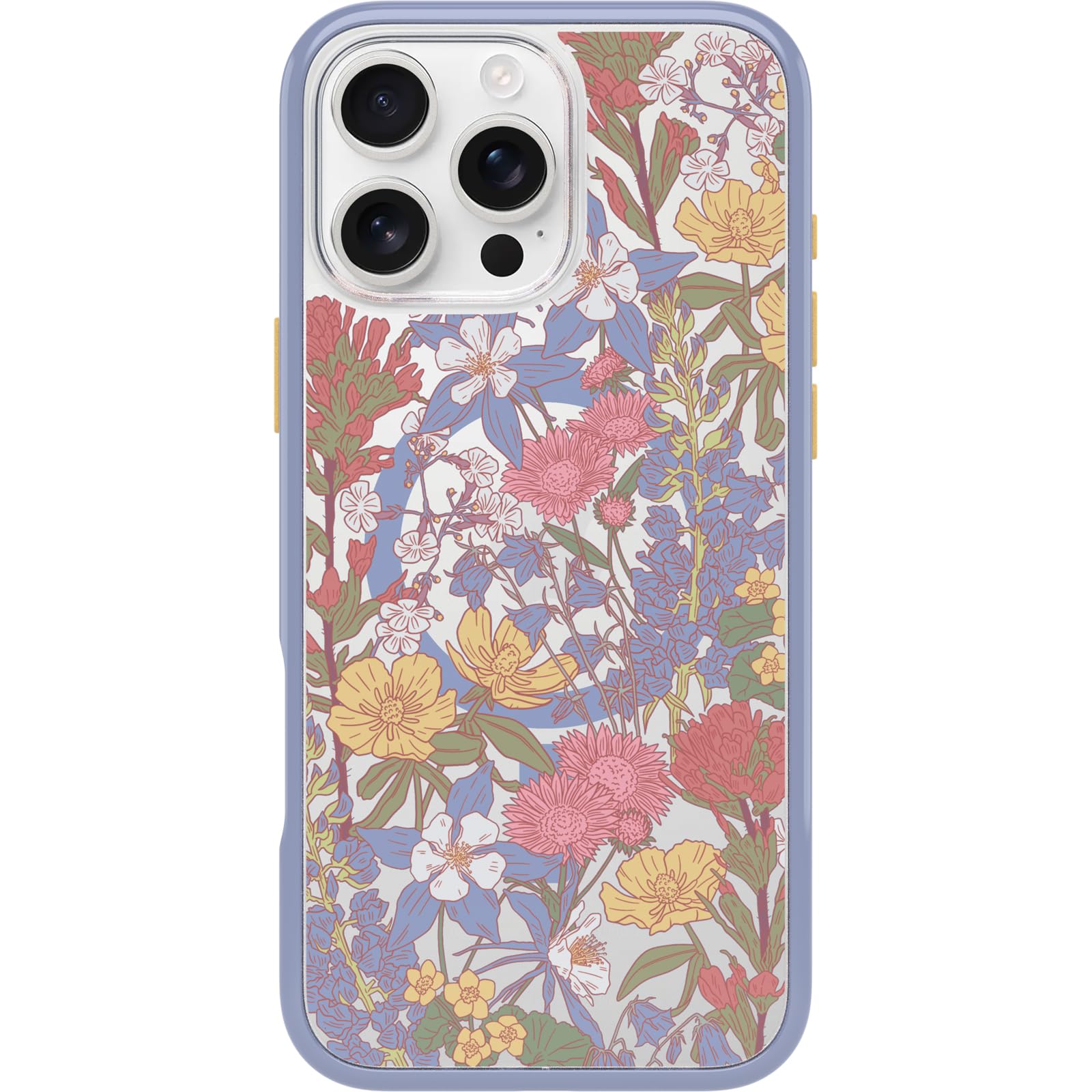Funda Para Teléfono Otterbox Symmetry Series, Transparente, Floral, Morado - Venta Internacional.