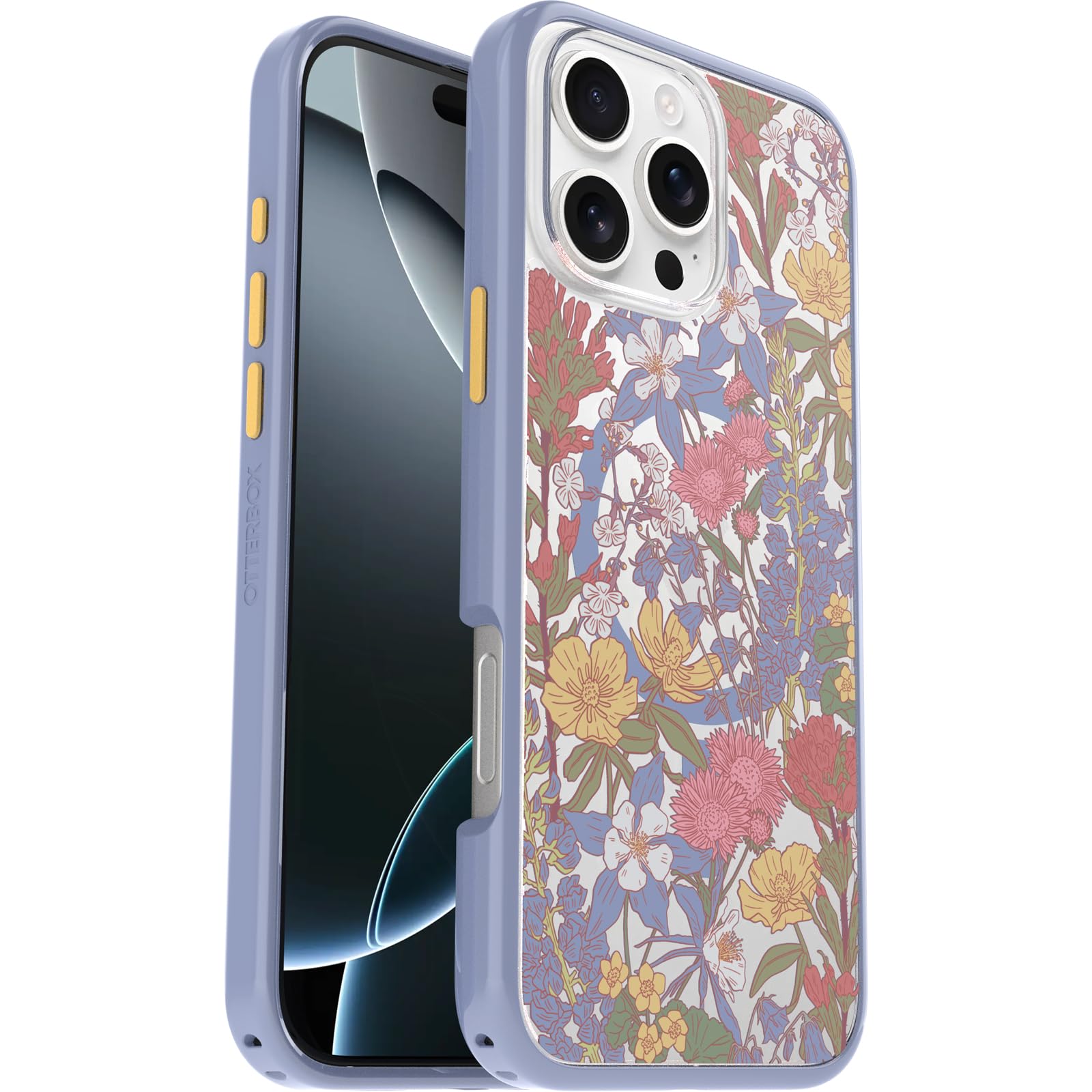 Foto 3 | Funda Para Teléfono Otterbox Symmetry Series, Transparente, Floral, Morado - Venta Internacional.